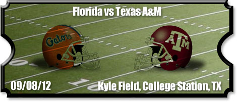 Florida Gators vs Texas A&M Aggies Football Tickets | September 8, 2012